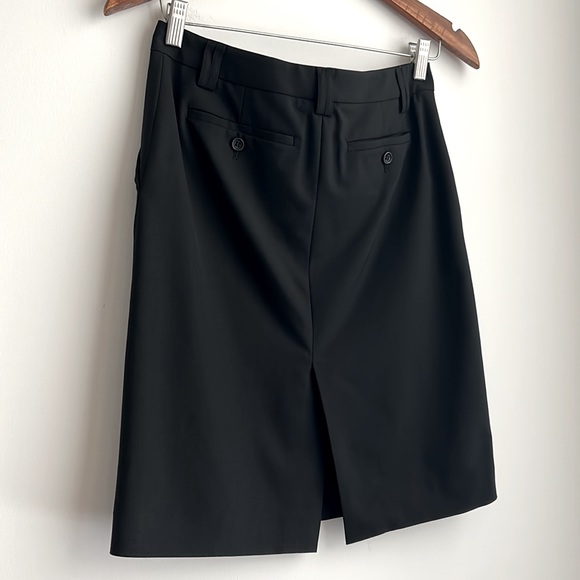 Theory Black Donna Tailor Wool Pencil Mini Skirt - Picture 6 of 11